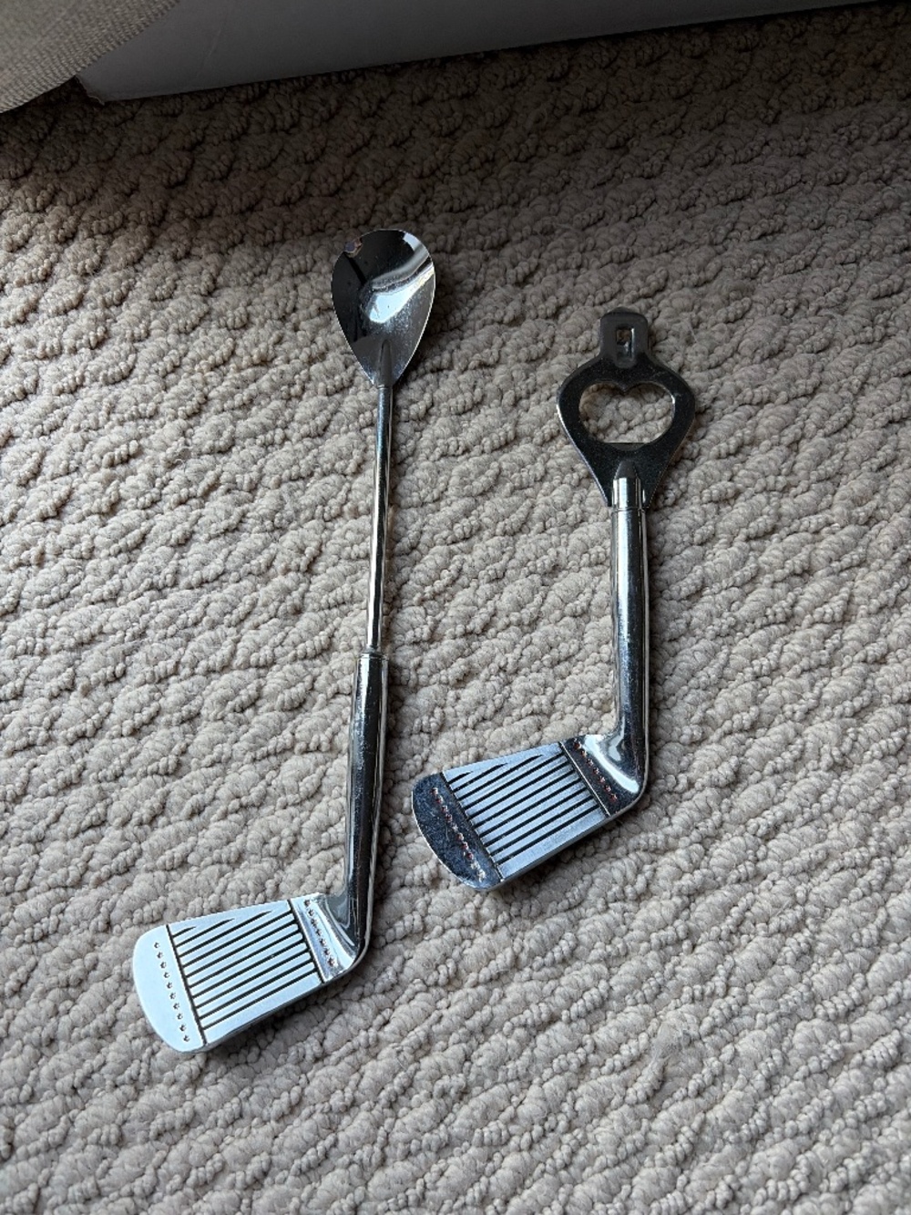 Made in Japan vintage Golf Metal Barware Set